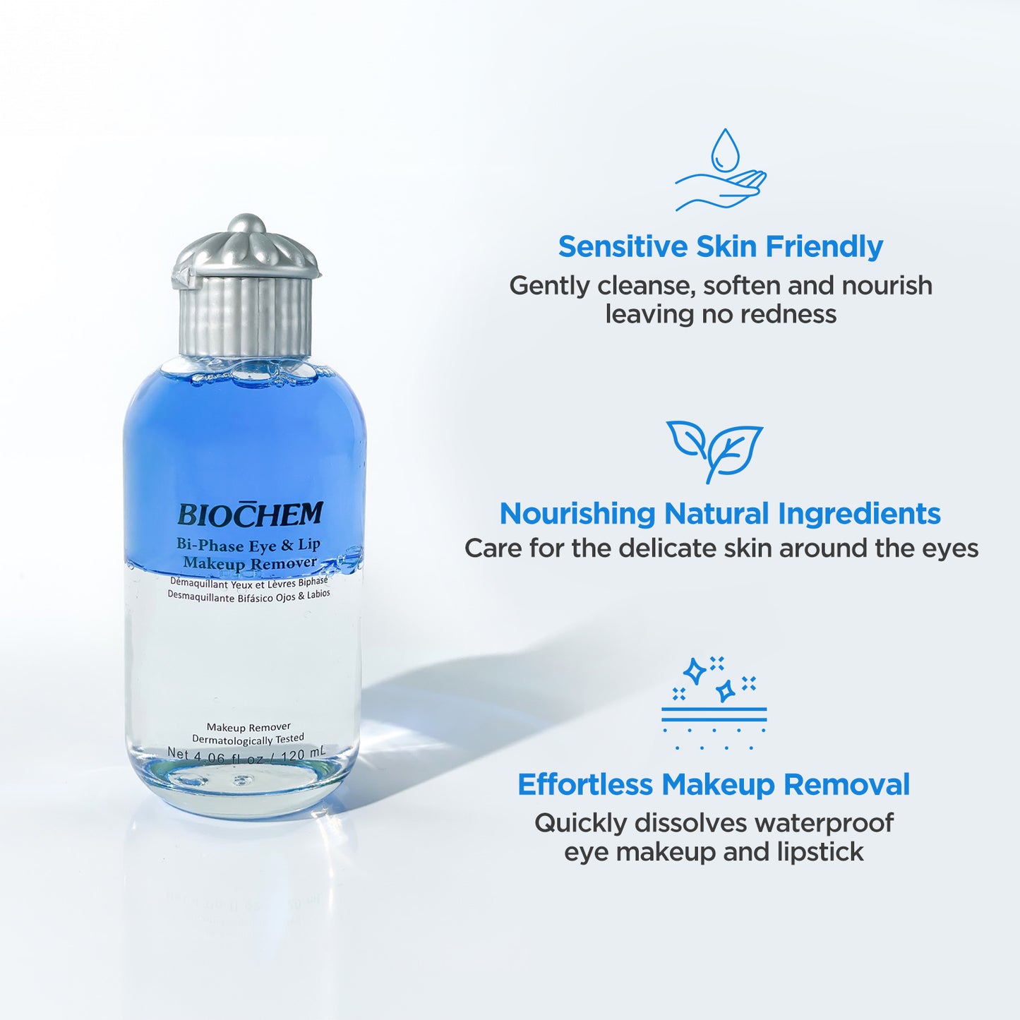 Bi-Phase Eye & Lip Makeup Remover - For Waterproof Makeup