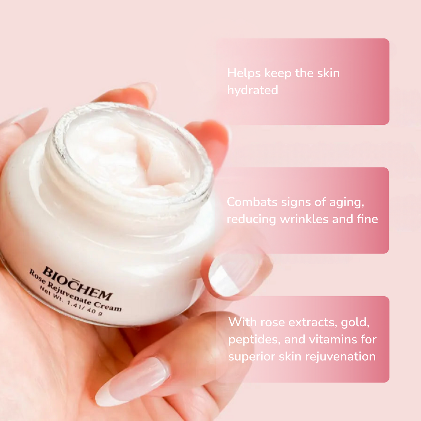 Rose Rejuvenate Cream - Anti-aging Facial Moisturizer