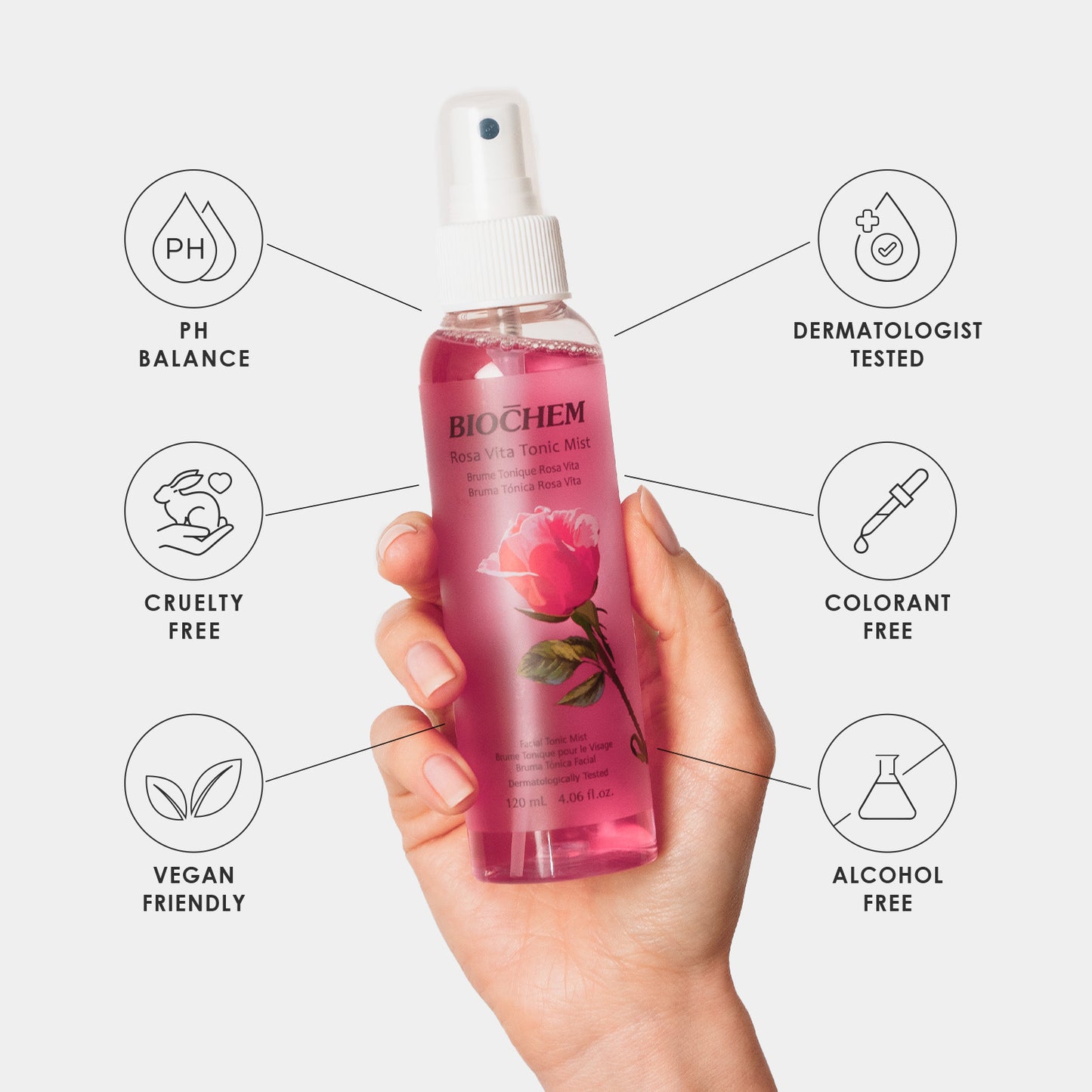 Rosa Vita Tonic Mist - Facial Hydrating & Refreshing Mist