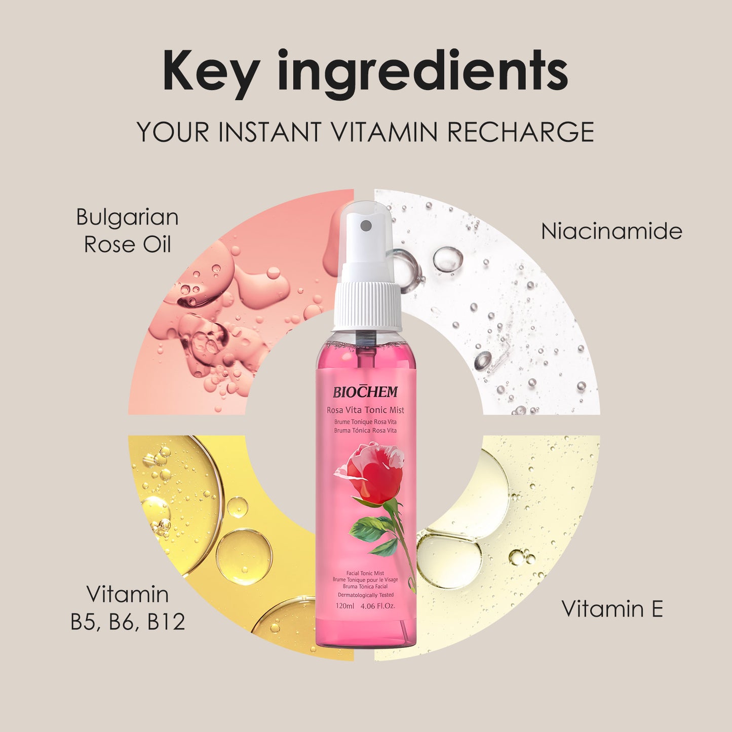 Rosa Vita Tonic Mist - Facial Hydrating & Refreshing Mist