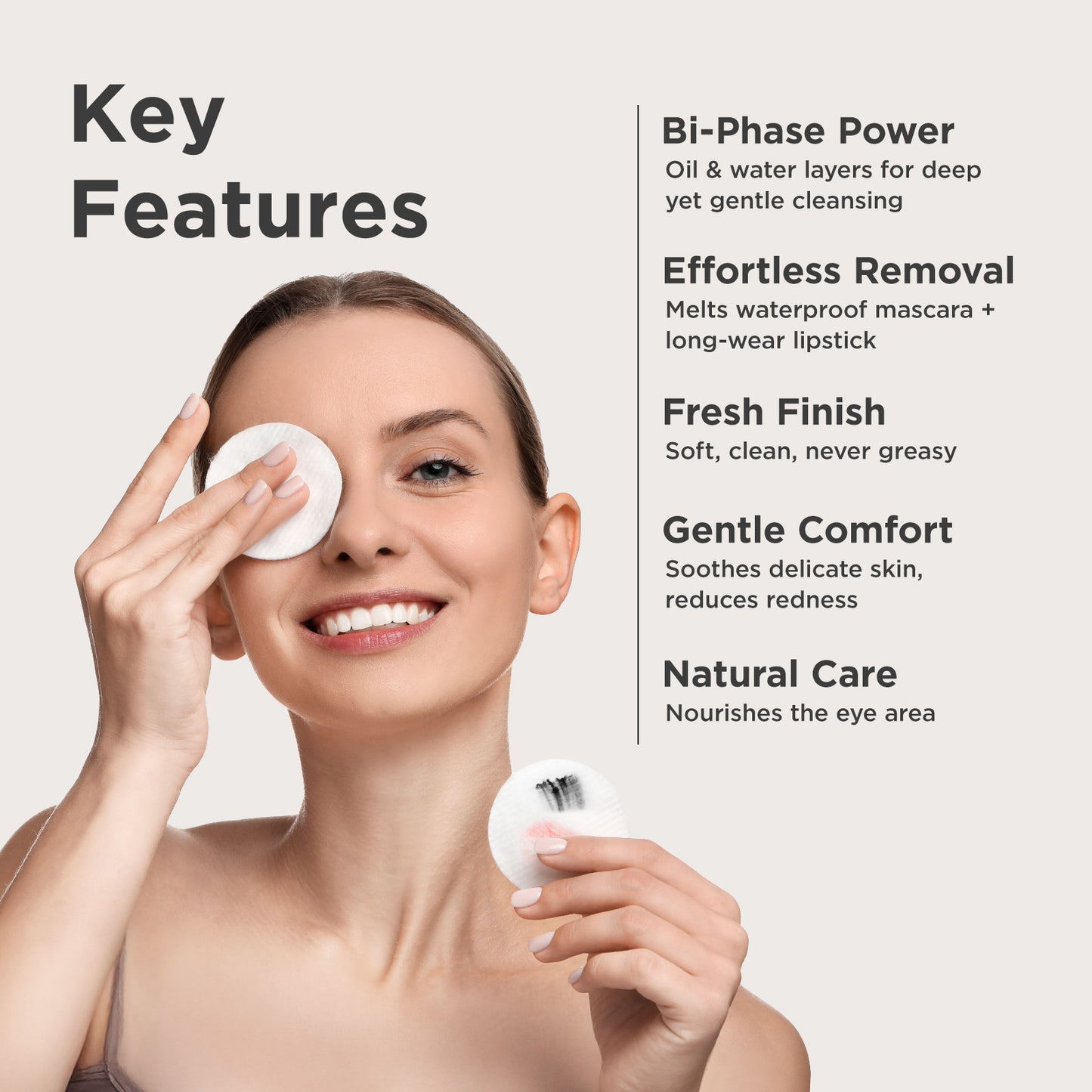 Bi-Phase Eye & Lip Makeup Remover - For Waterproof Makeup