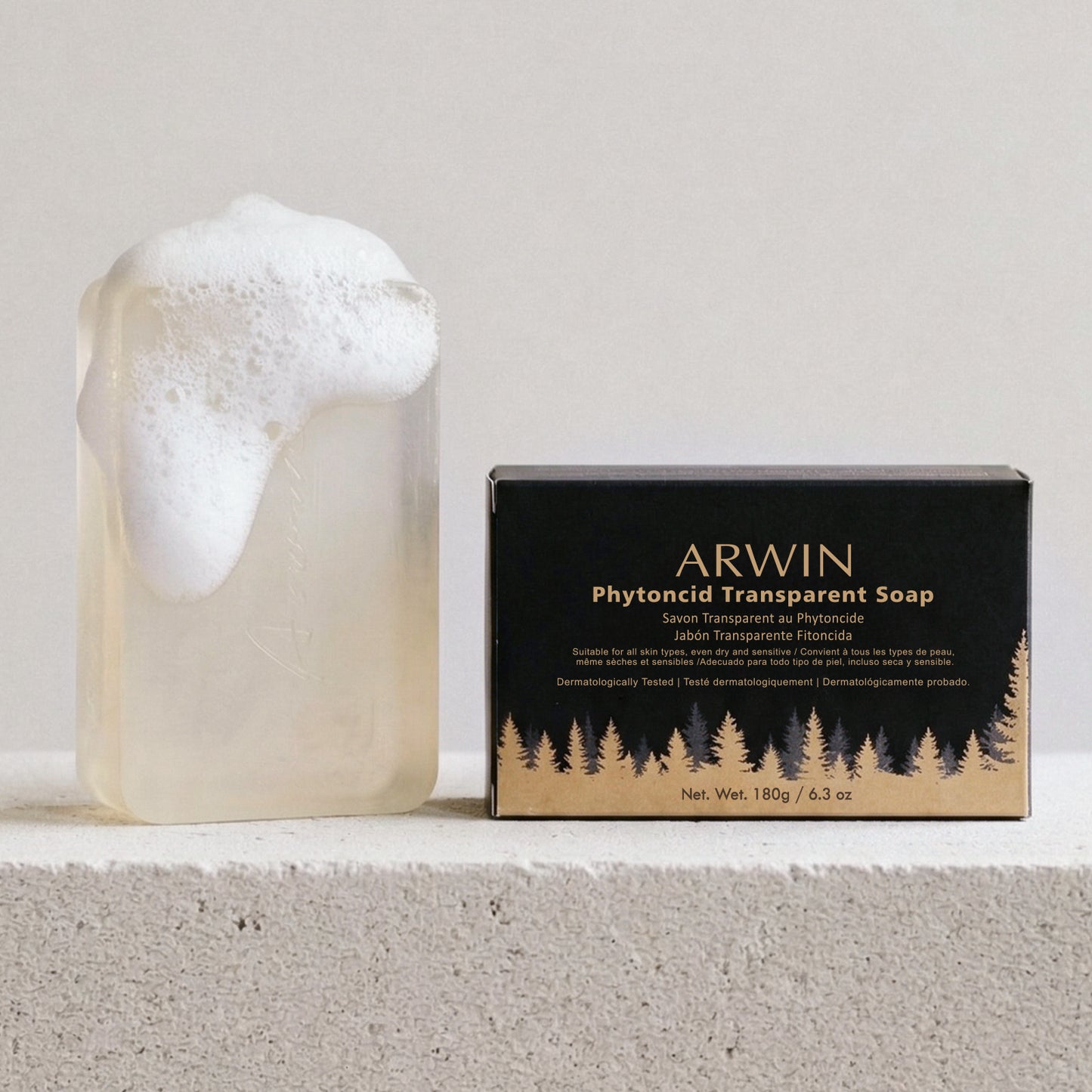Phytoncid Transparent Soap - Face & Body Beauty Bar Soap
