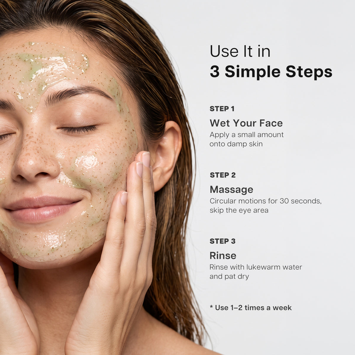 Fruit Gel Face Scrub with Kiwi & Aloe Vera