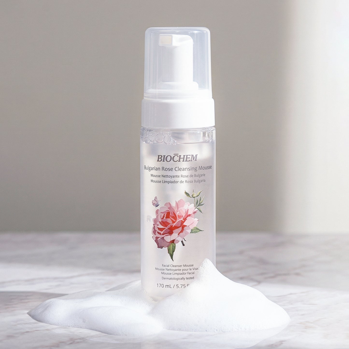 Bulgarian Rose Cleansing Mousse - Face Cleanser for All Skin Types