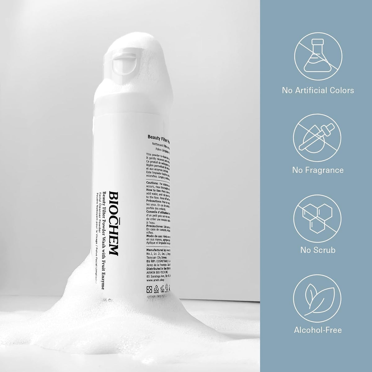 Beauty Filter Powder Wash - Low pH Exfoliator with Papaya & Pineapple Enzyme