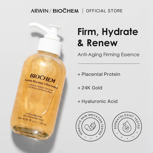 Golden Placenta Ultra Essence - Anti-Aging Serum with Gold Foil for Firming