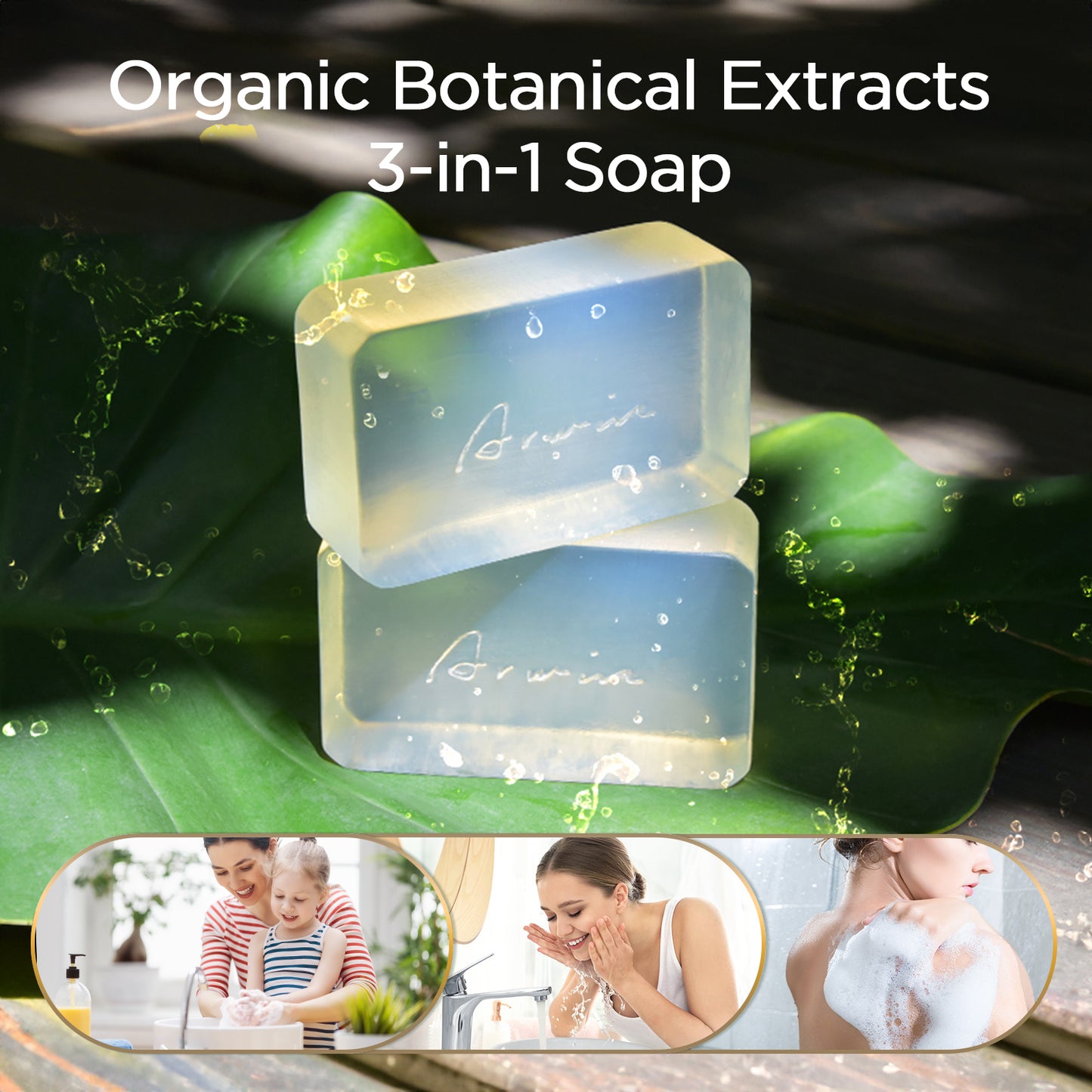 Phytoncid Transparent Soap - Face & Body Beauty Bar Soap